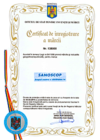 Certificat inregistrare SANOPSCOP
