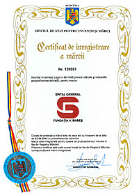 Certificat OSIM Spital General - Fundatia V. Babes