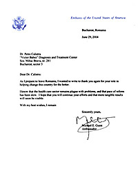 US Ambassy Letter of appreciation