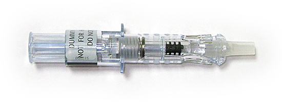 Vaccination syringe before use