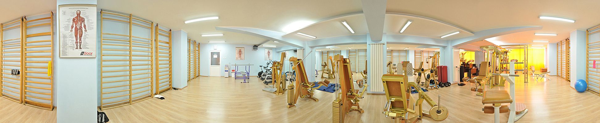 Fitness & physical exercises, sauna, massage virtual tour